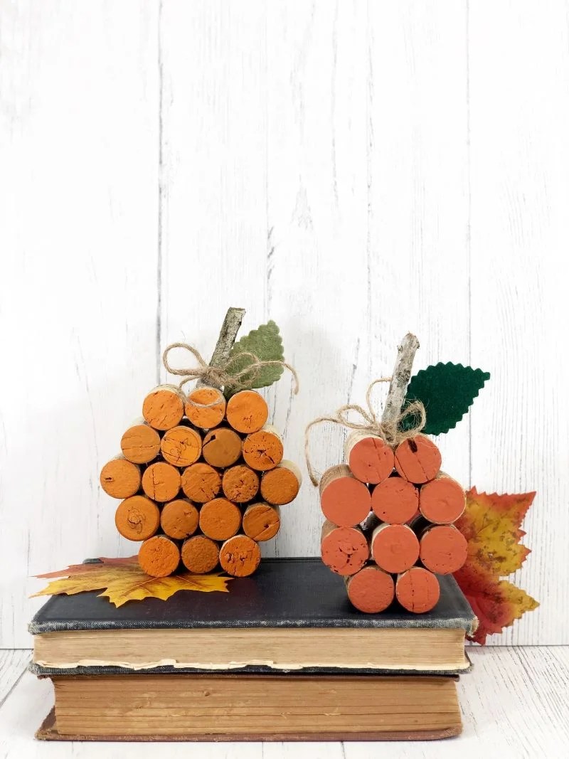 DIY Wine Cork Pumpkin Craft For Fall Operation 40K