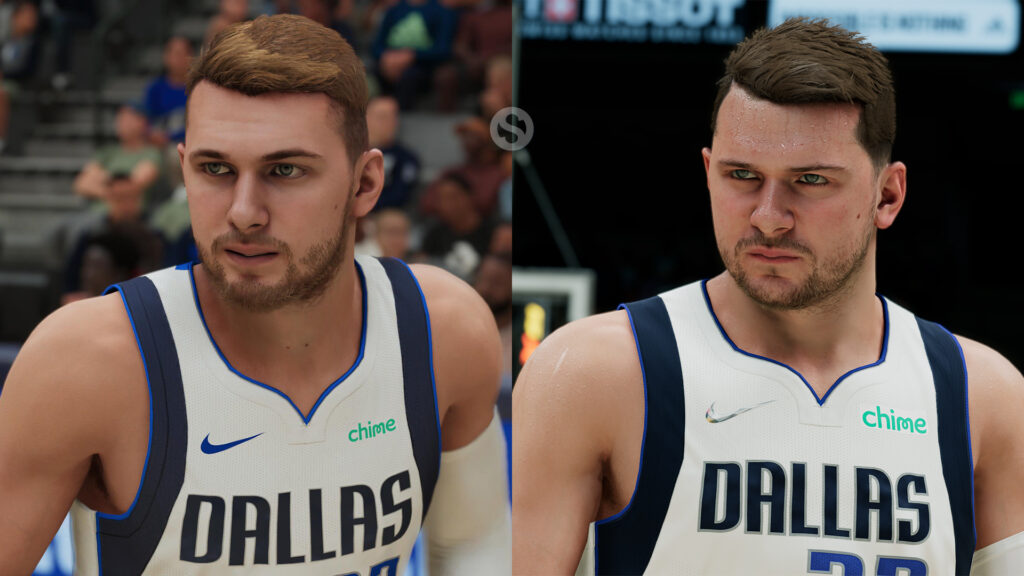 NBA 2K22 vs. NBA 2K21 Screenshots Luka, Dirk & Candace Parker