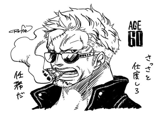 How One Piece Characters would look at 40 and 60 years old