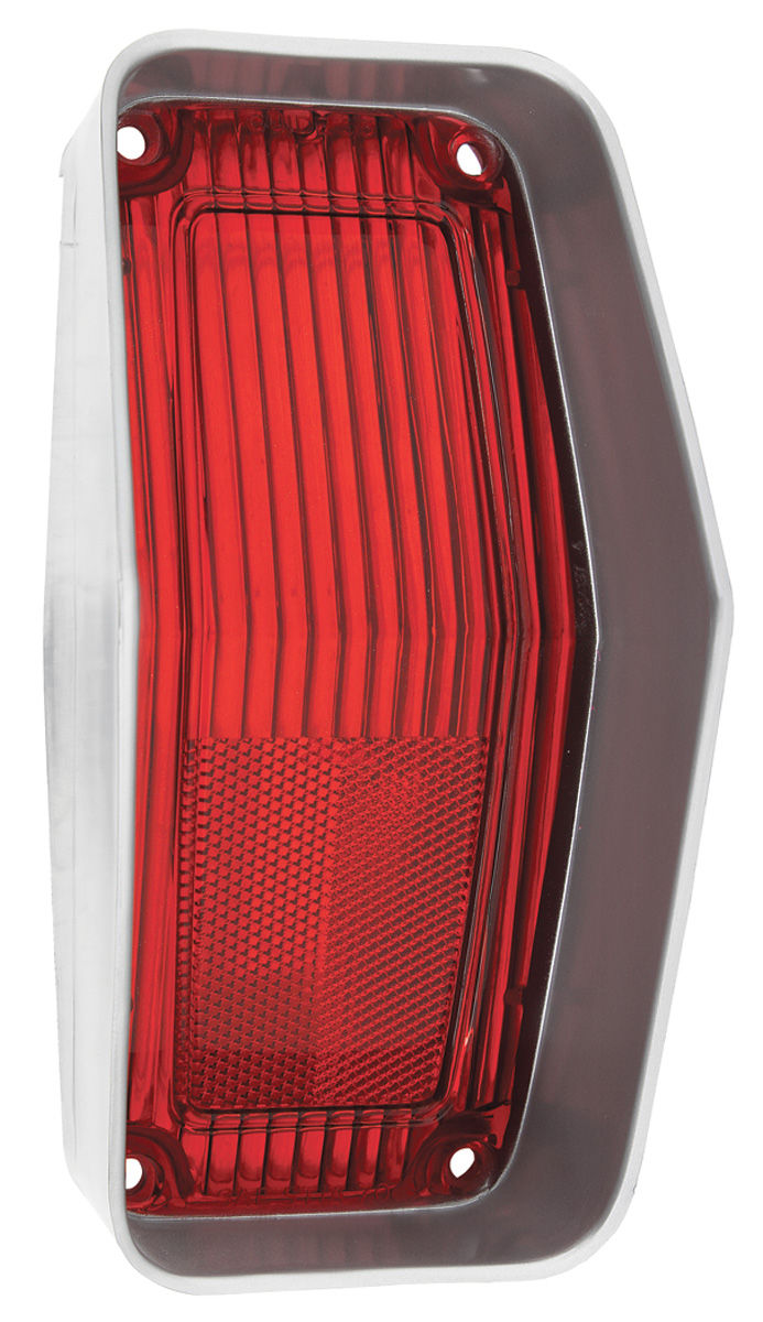 1970 Tail Lamp Lens, 1970 Cutlass "S", 442 Red/Silver Trim