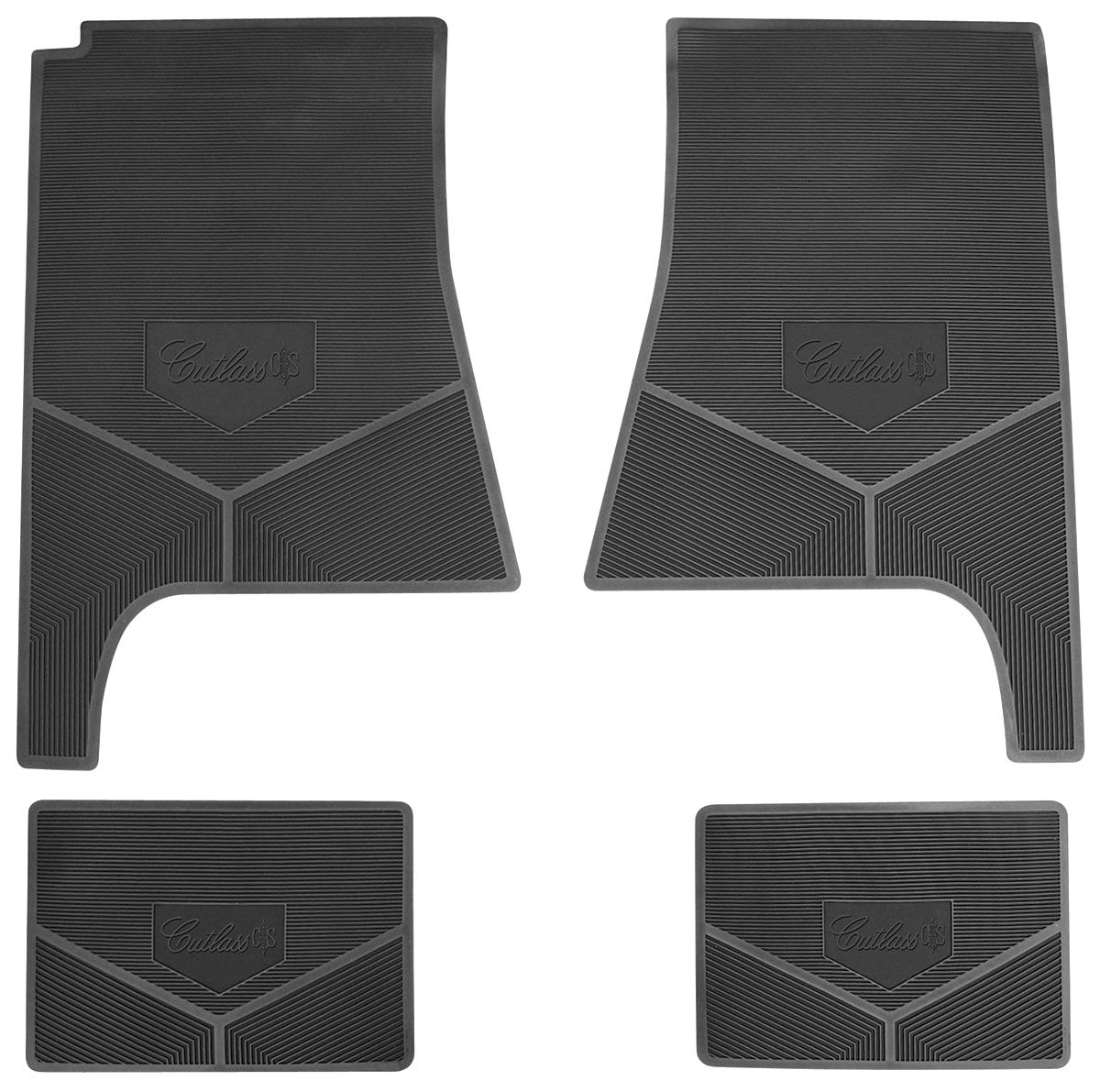 Legendary Auto Interiors Cutlass/442 Floor Mats, Rubber Logo Cutlass