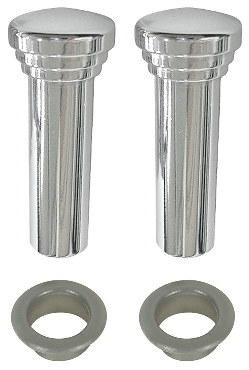 195458 Cadillac Door Lock Knob Kit Smooth Knobs with Gray Ferrules
