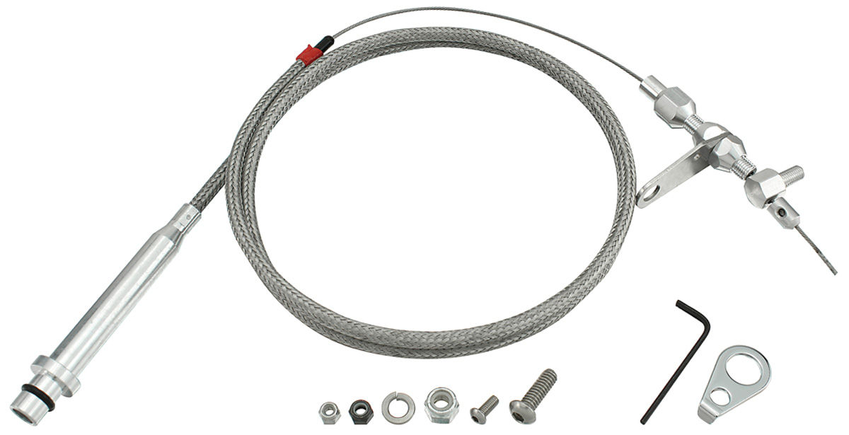 196477 Chevelle Throttle & Kickdown Cable (Braided Stainless Steel