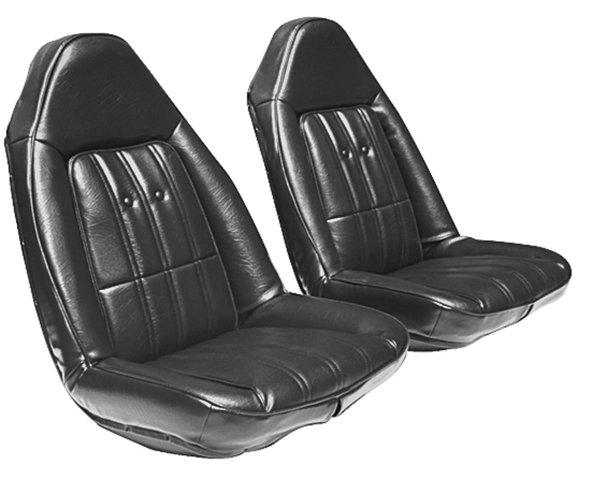 Seat Upholstery, 197477 Chevelle Bucket Vinyl w/Coupe Rear