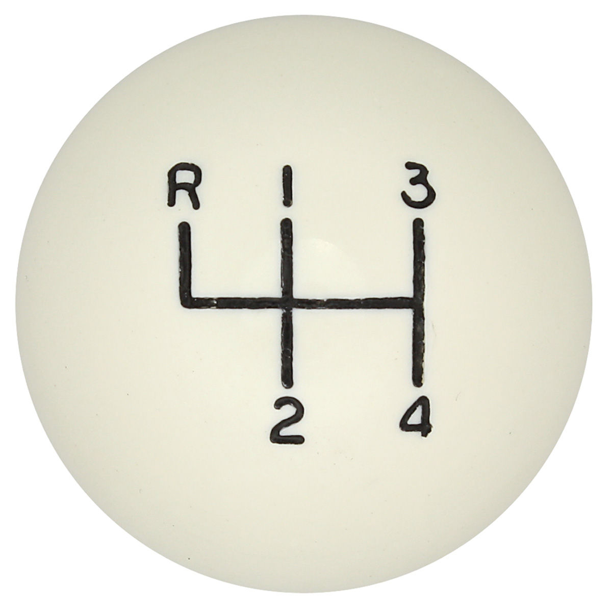 196472 Chevelle Shifter Ball, 4Speed White, 5/16" for years 1964