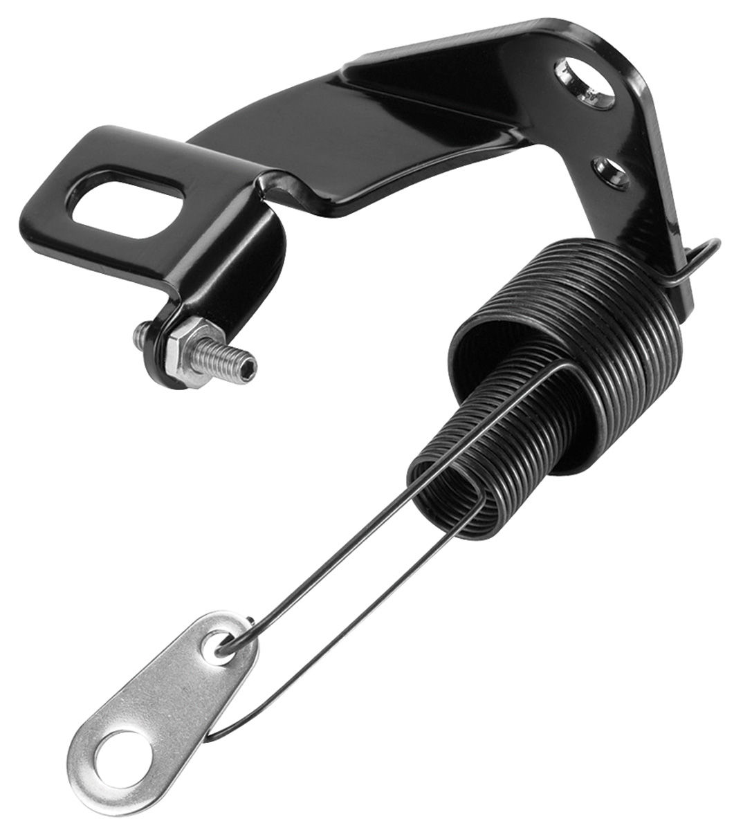 196376 Riviera Throttle Cable Bracket & Spring Black, by Lokar