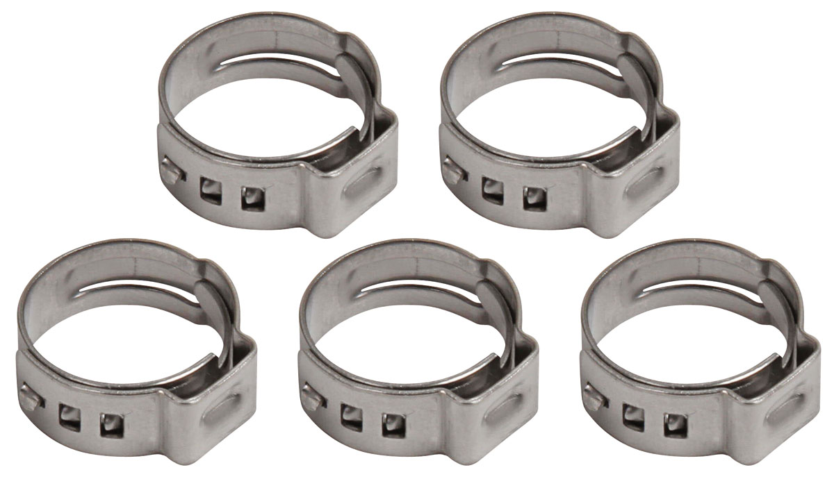Earl's Performance Plumbing Hose Clamps, Vapor Guard 3/8" 1 ear crimp