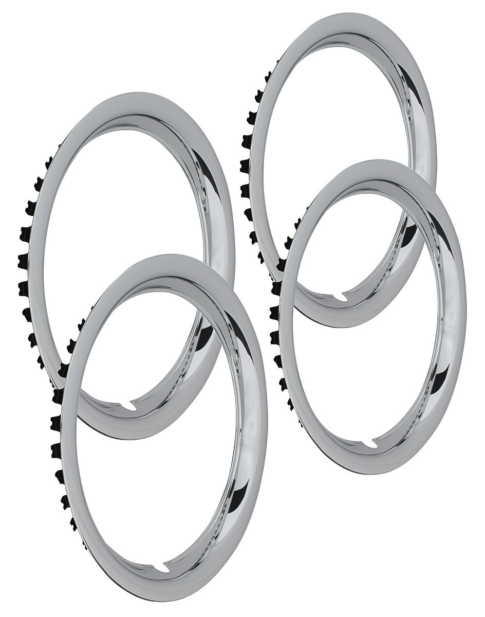 GTO Wheel Trim Rings, Reproduction Rally (Stainless) Round Lip 15" x 6