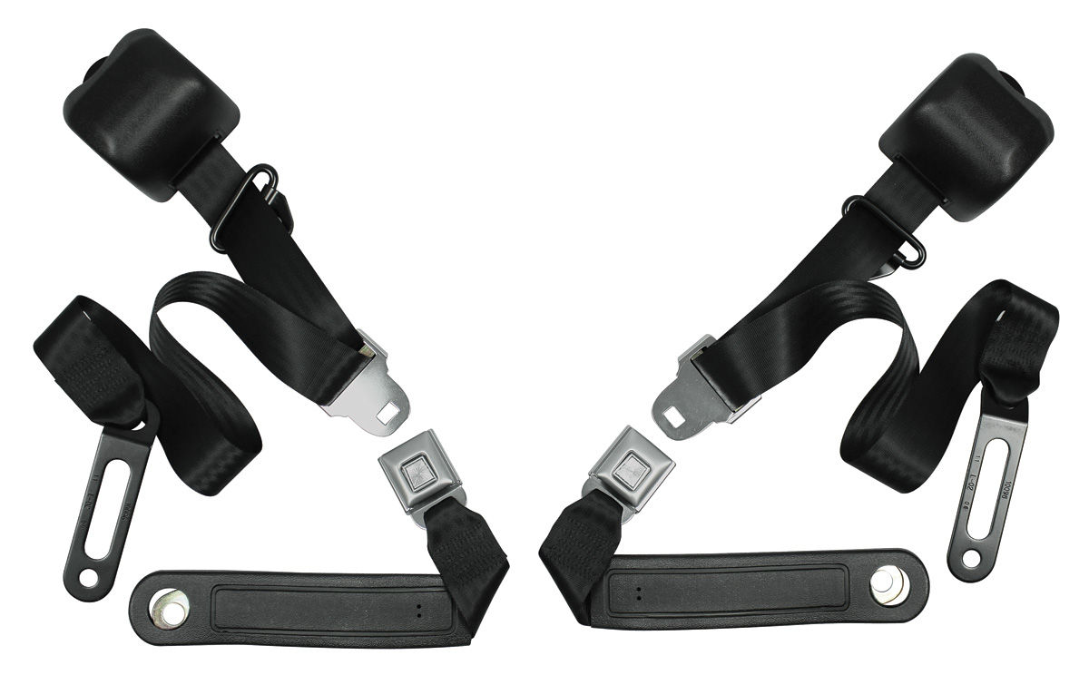 197887 Seat Belts, Original Style Retractable El Camino Bench for