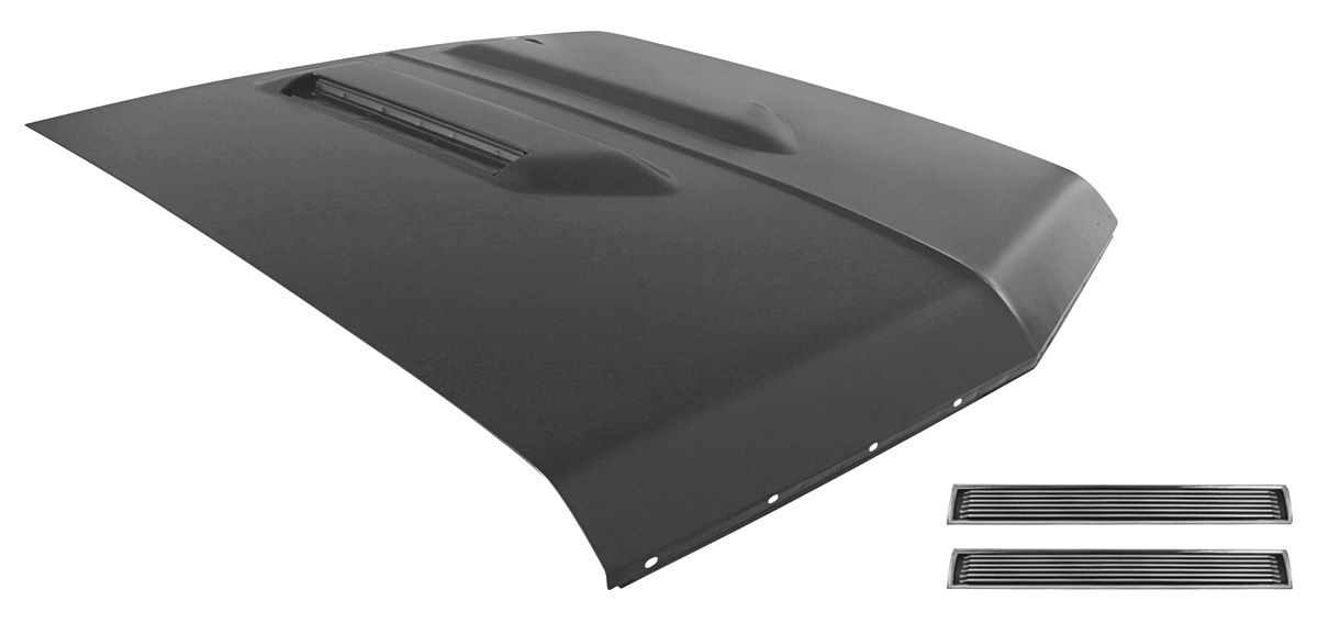 Chevelle Hood, Steel SS hood w/inserts Fits 1967 Chevelle