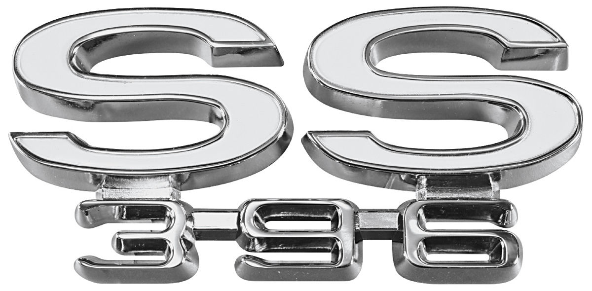 TRIM PARTS Chevelle Rear Panel Emblem, 1969 Lower "SS 396"