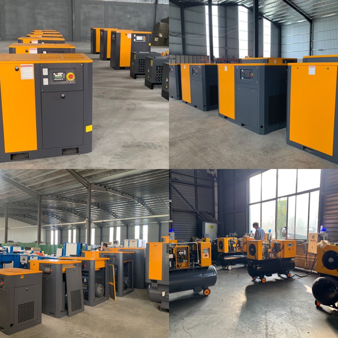 High Quality Hot Selling Frequency Conversion Fourinone Screw Air Compressor Factory