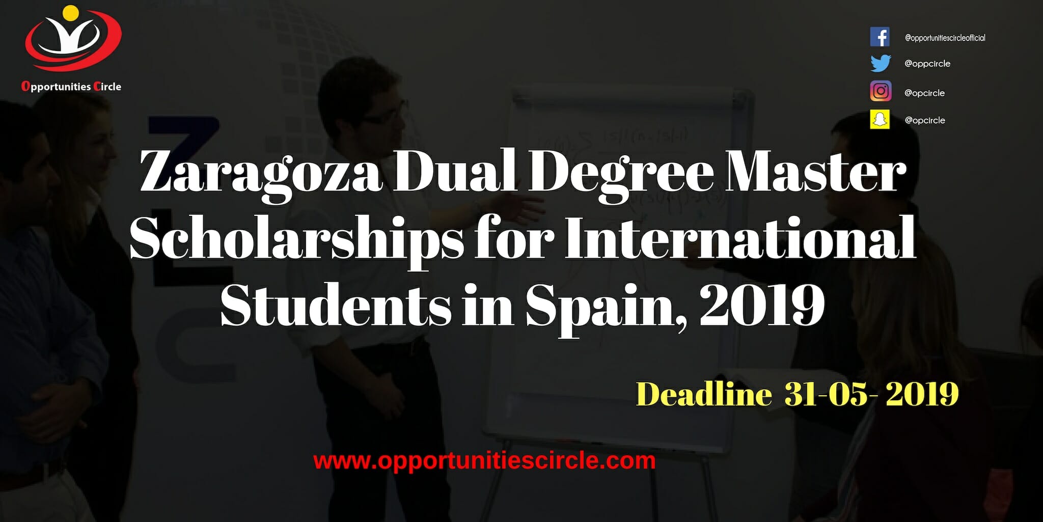 Zaragoza Dual Degree Master Scholarships for International Students in