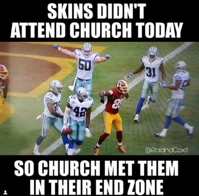 Cowboys vs Redskins Funny side of the Game, Memes
