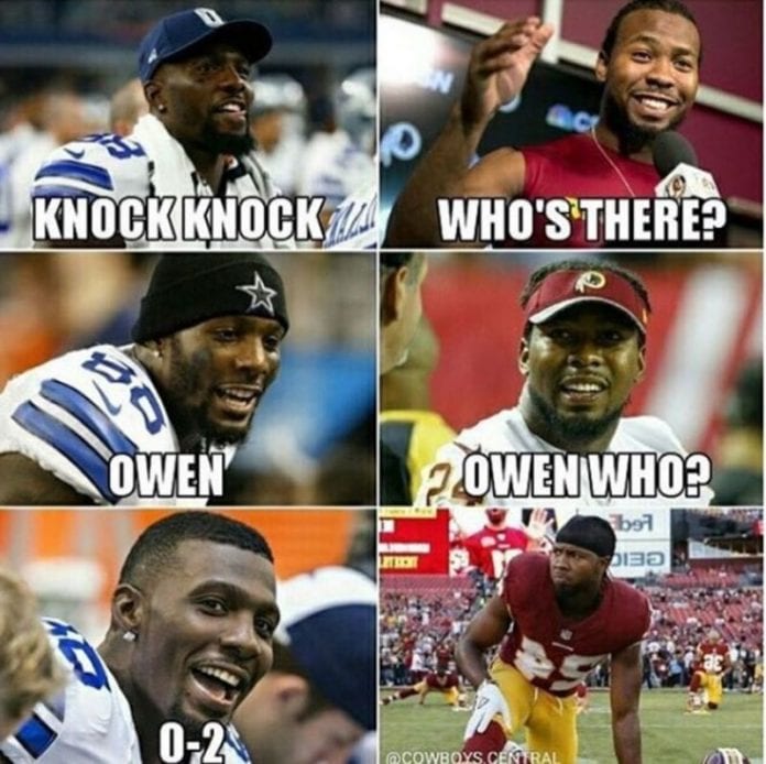 Cowboys vs Redskins Funny side of the Game, Memes