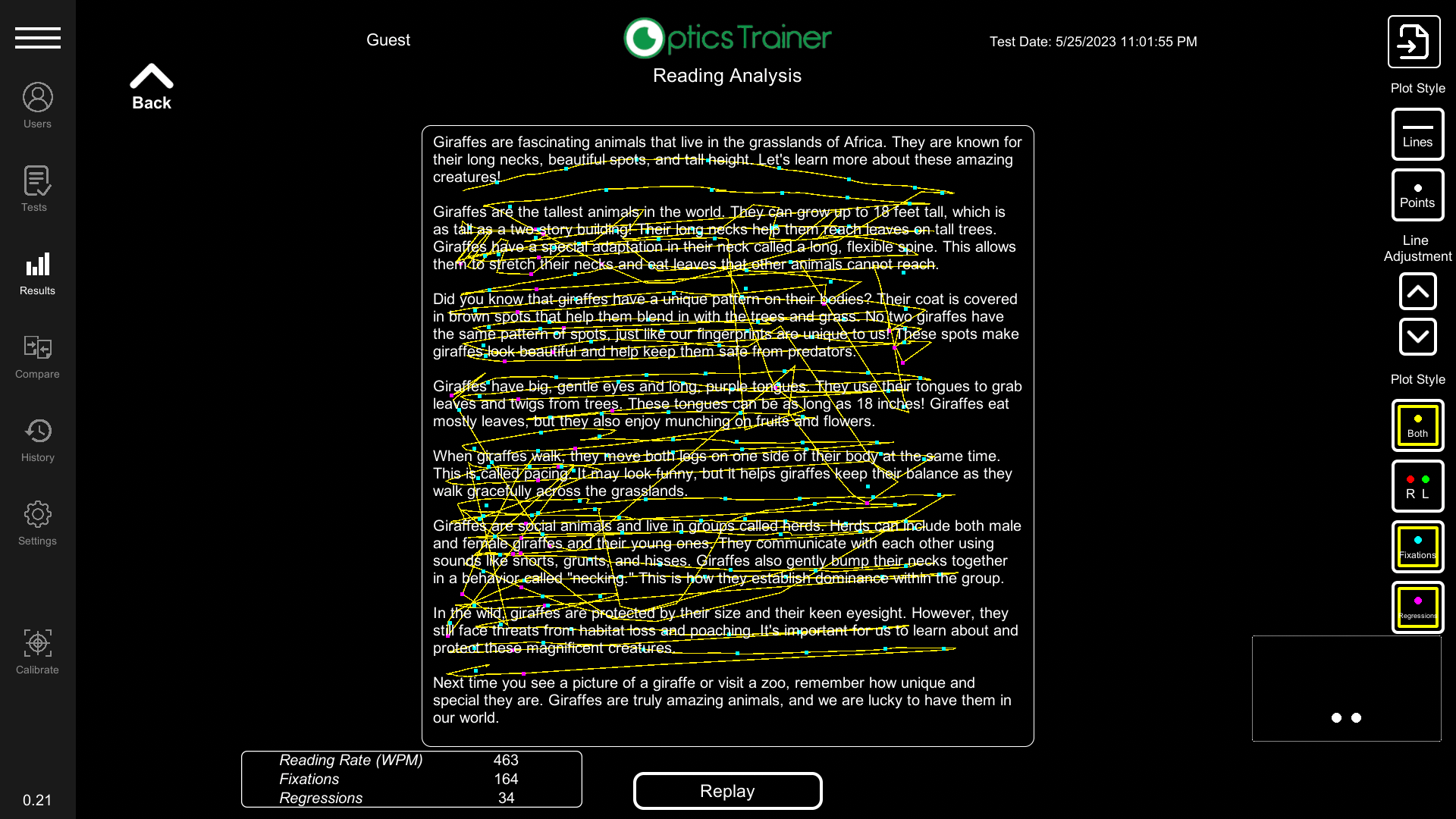 Optics Tracker Optics Trainer