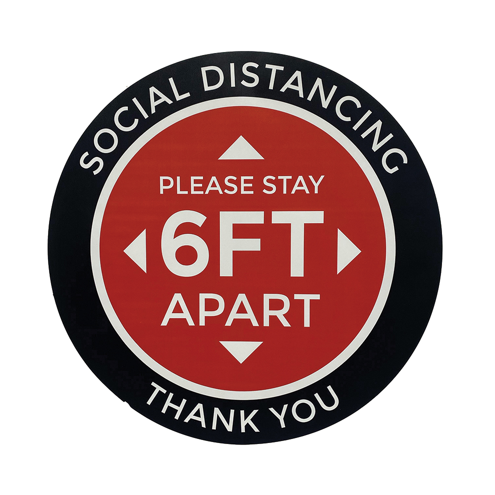 "Please Stay 6 FT Apart" Vinyl Floor Stickers Optigear