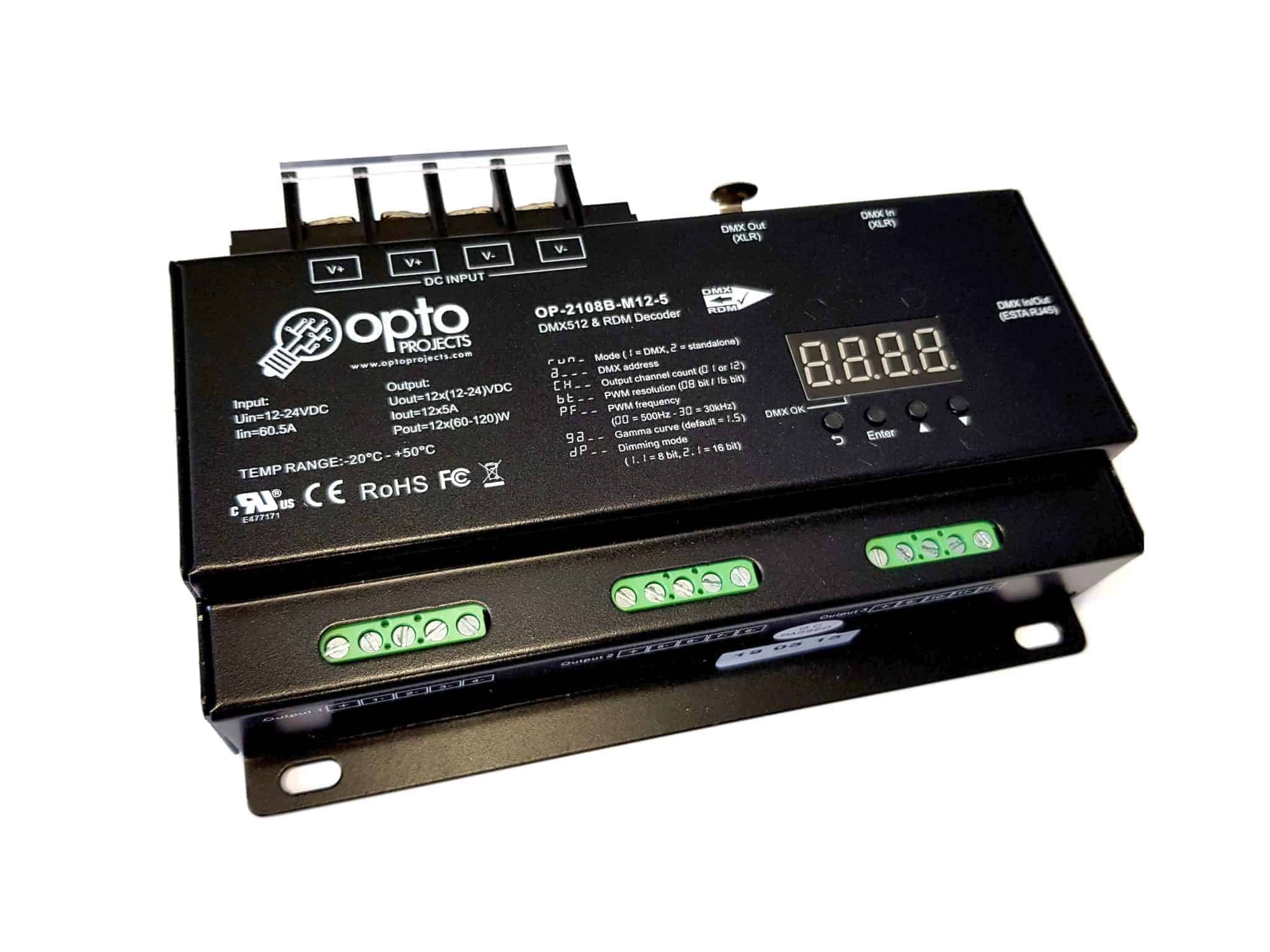 optoLED 12 x 5A DMX Dimmer OPTO Projects