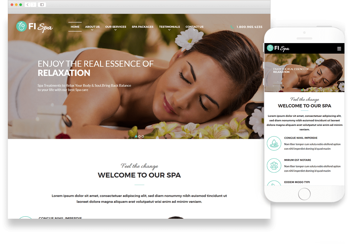 Spa Website Theme Library Website Themes Optuno