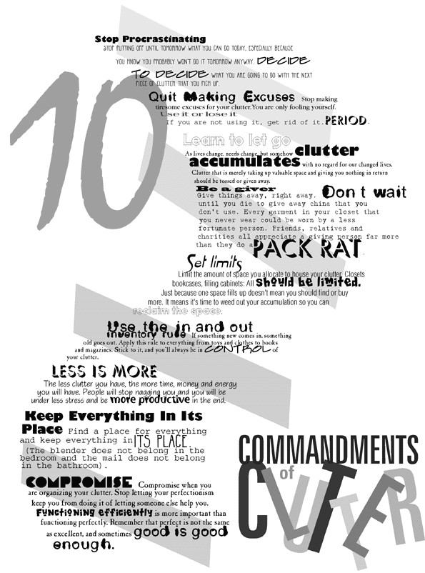 Opus 1 Design clutter poster big version