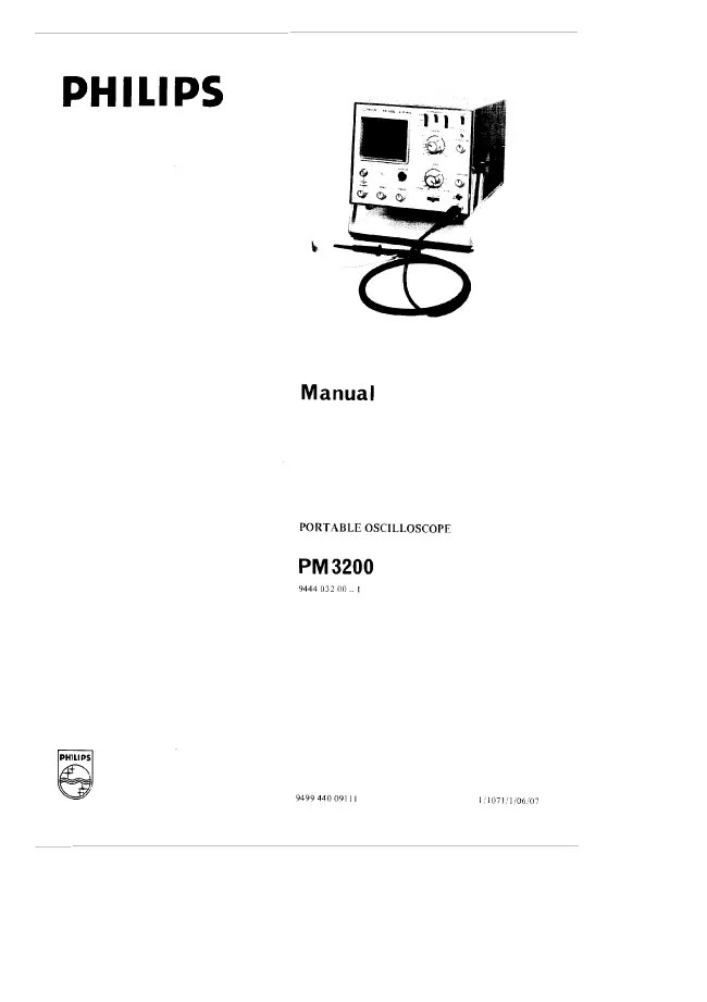 Philips PM3200 X Oscilloscope - User manual -- Opweb, the free download
