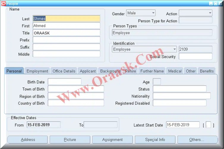 API to create employee in oracle apps R12 Oraask
