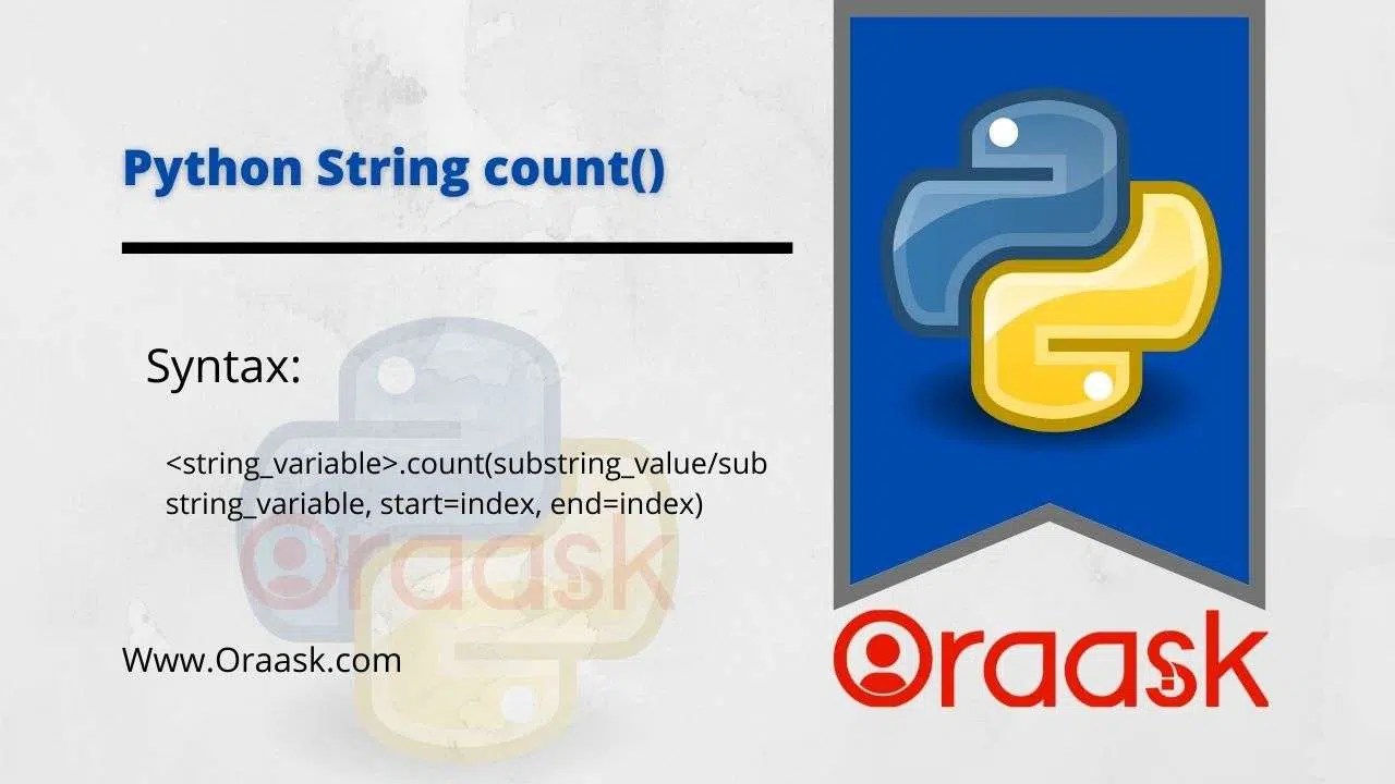 Python String count() Method Clear And Concise Oraask