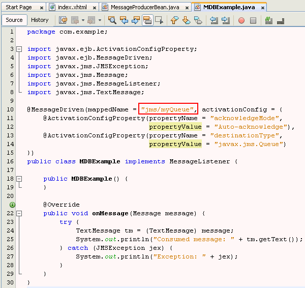 Creating a Simple Java Message Service (JMS) Producer with NetBeans and