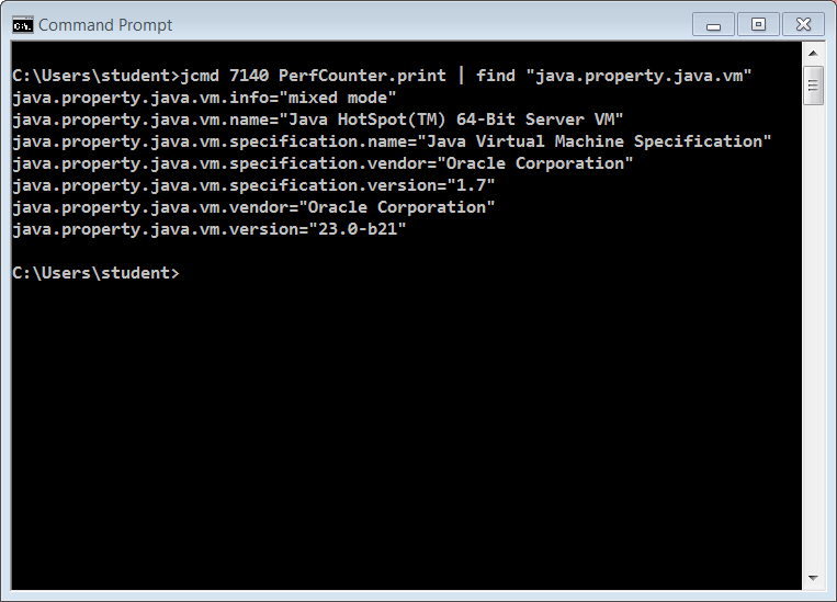 Java SE 7 Reviewing JVM Performance Command Line Tools