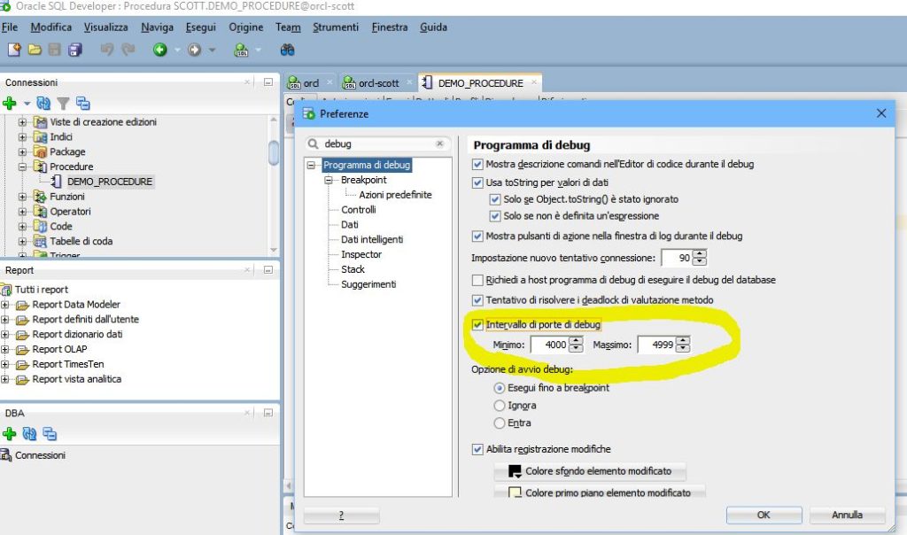 Activating and using debug in SQLDeveloper Oracle Solving Blog