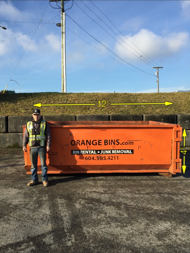Disposal Bin Rental Vancouver Dumpster Orange Bins
