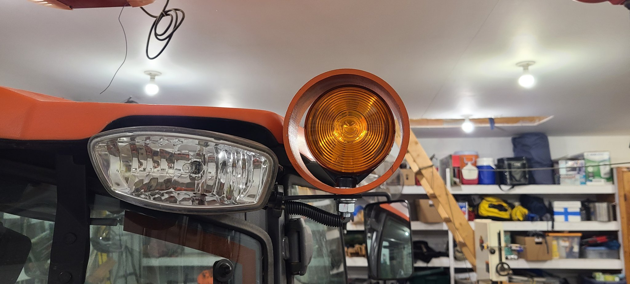 Box Blade Receiver Hitch and protective lights OrangeTractorTalks