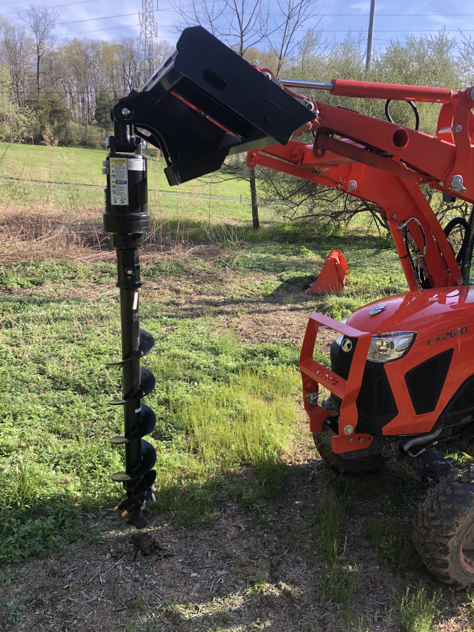 3rd Function for Dirt Auger on an L2501 w/BH77 Backhoe