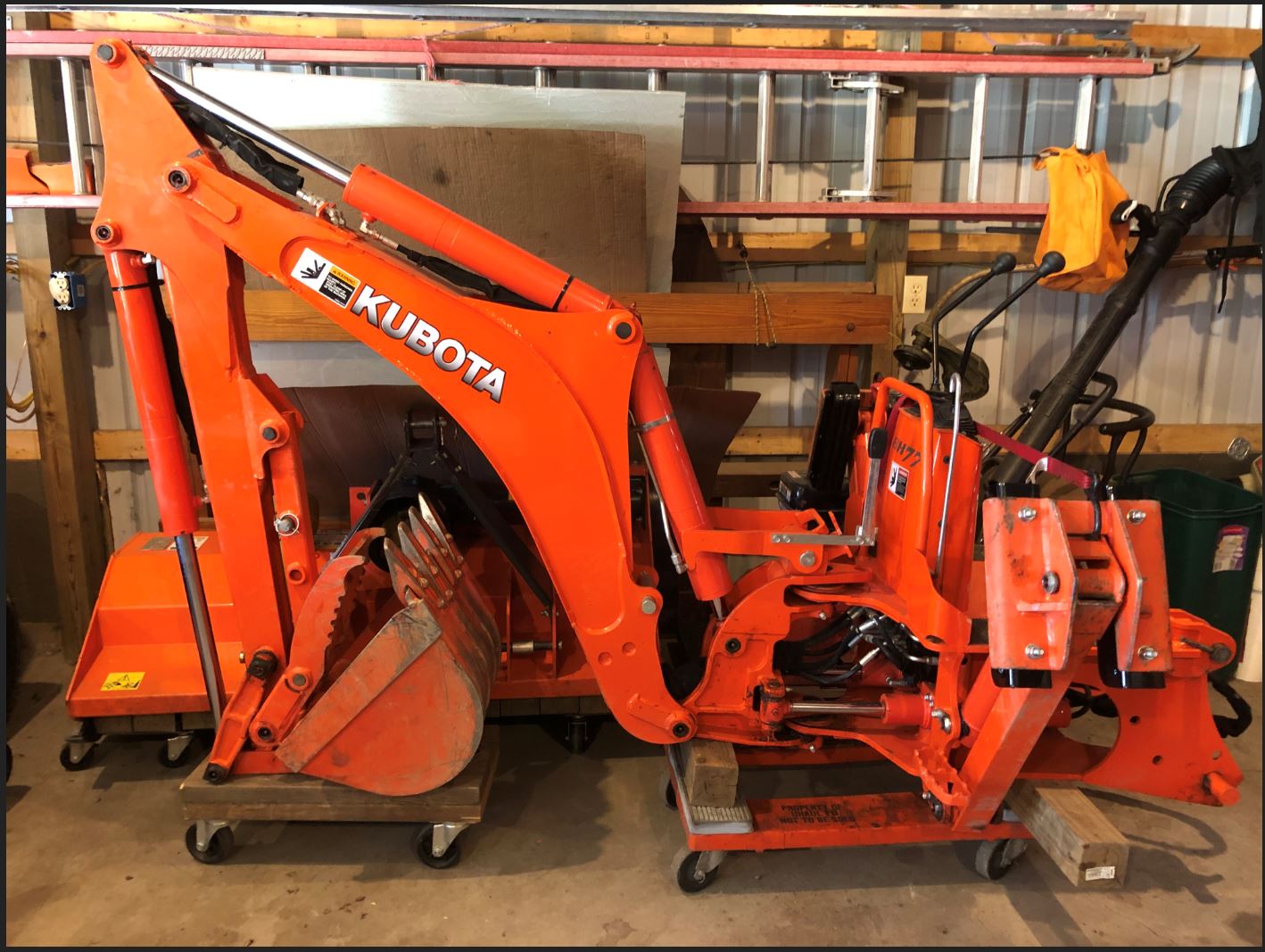 Backhoe / Snowblower dolly OrangeTractorTalks Everything Kubota