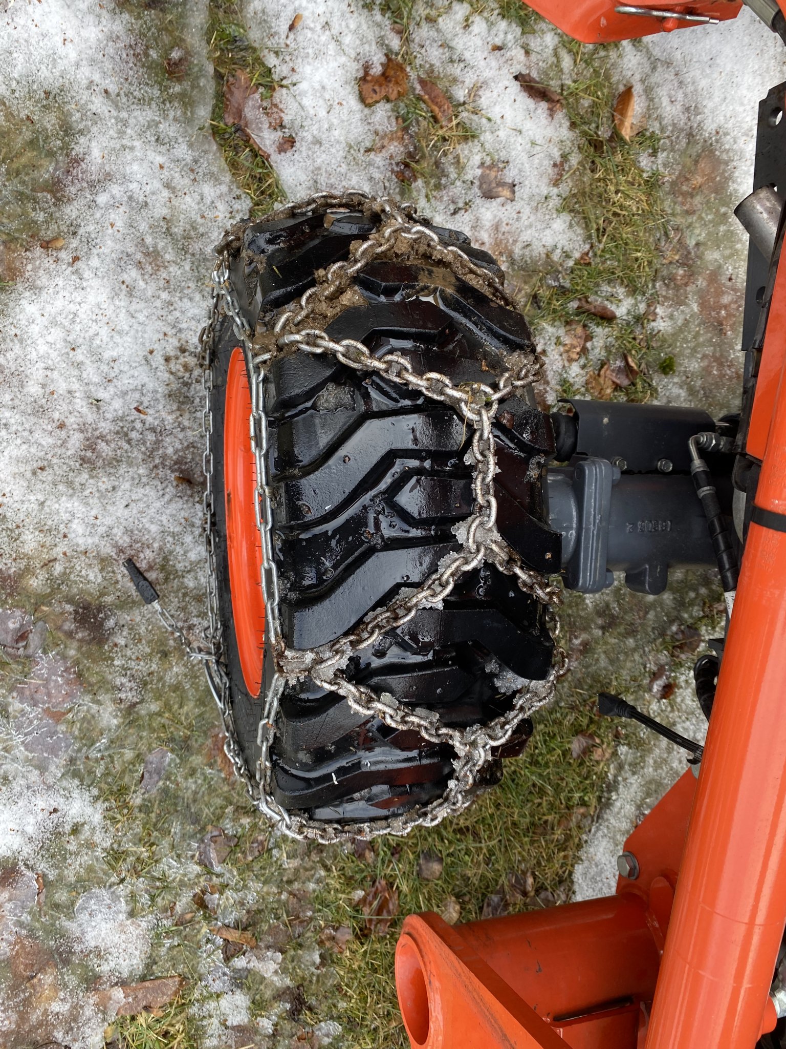 Chains for front wheels on 4WD BX 2350 ? OrangeTractorTalks