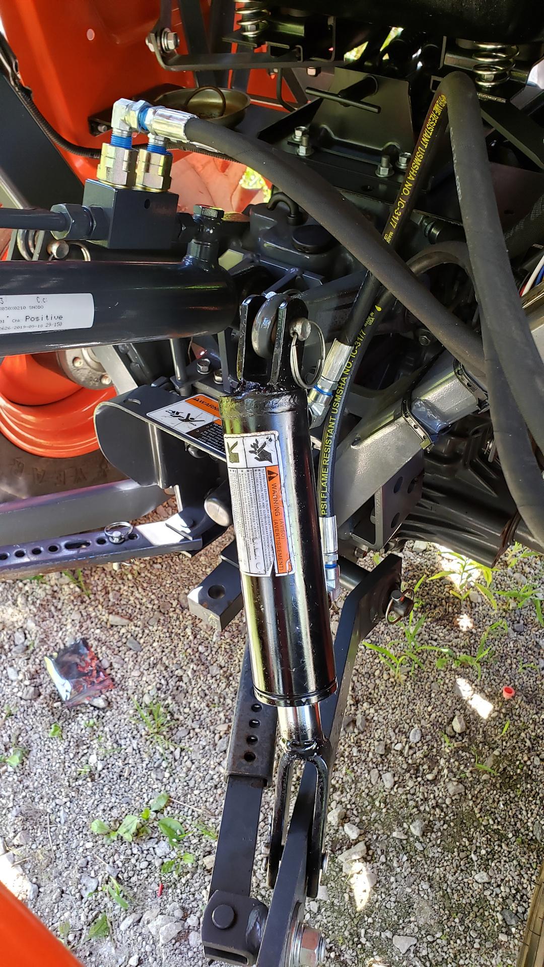 Installed a new hydraulic top link today. OrangeTractorTalks