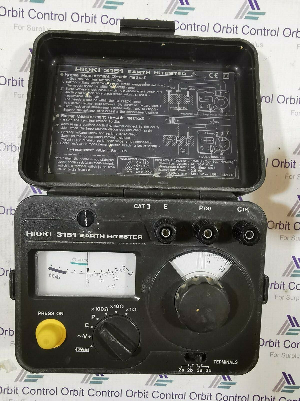 USED HIOKI 3151 EARTH HiTESTER Orbit Surplus