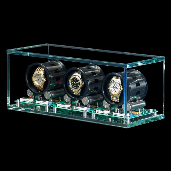 イーストリバーFutura 1 Watch Winder with Orbita by Base Black Lacquer