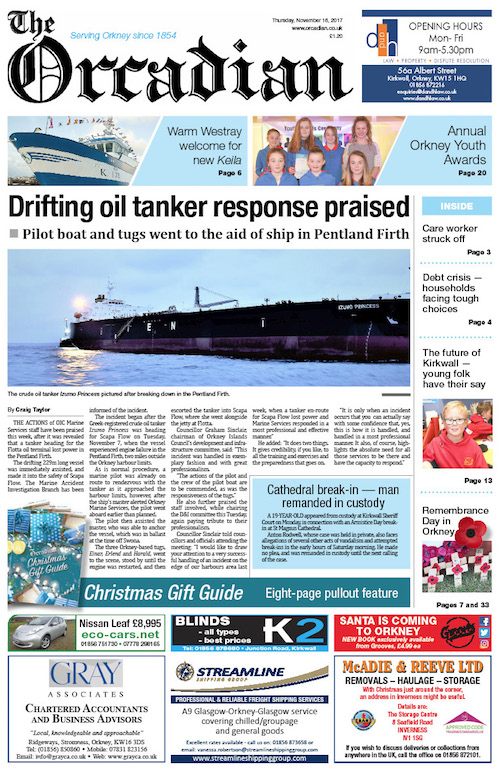In this week's edition of The Orcadian The Orcadian Online