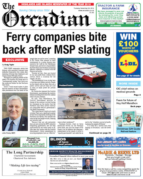 In this week's edition of The Orcadian The Orcadian Online