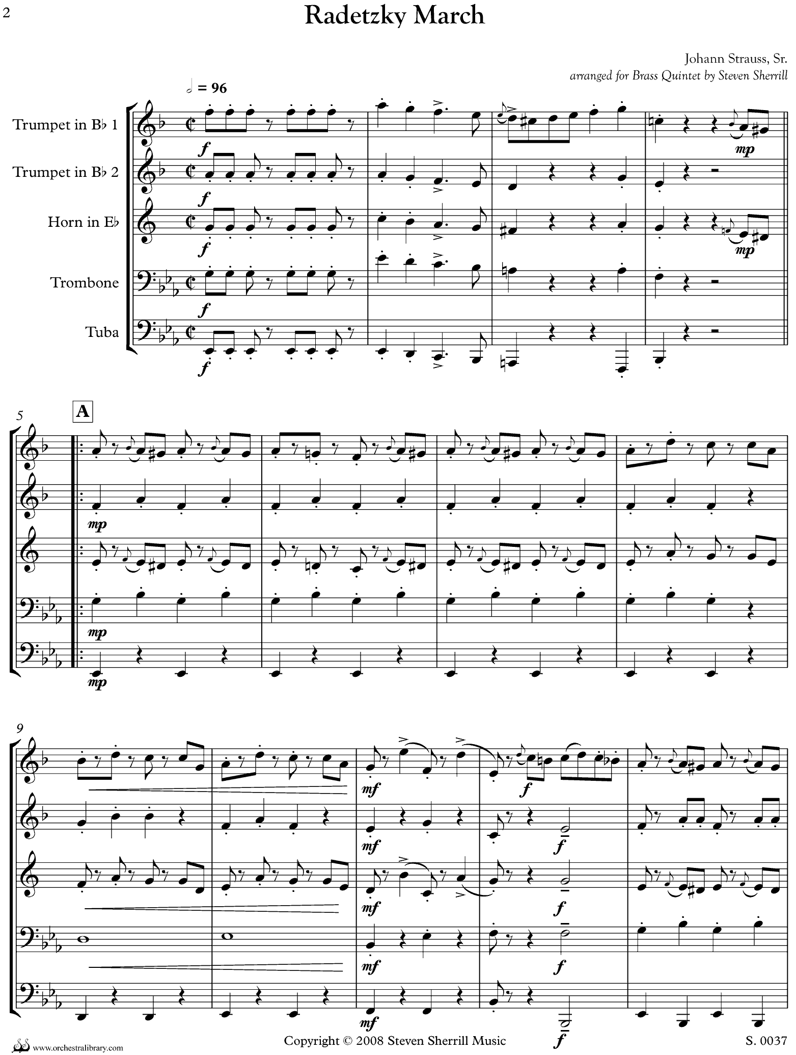 Six Oktoberfest Novelties for Brass Quintet