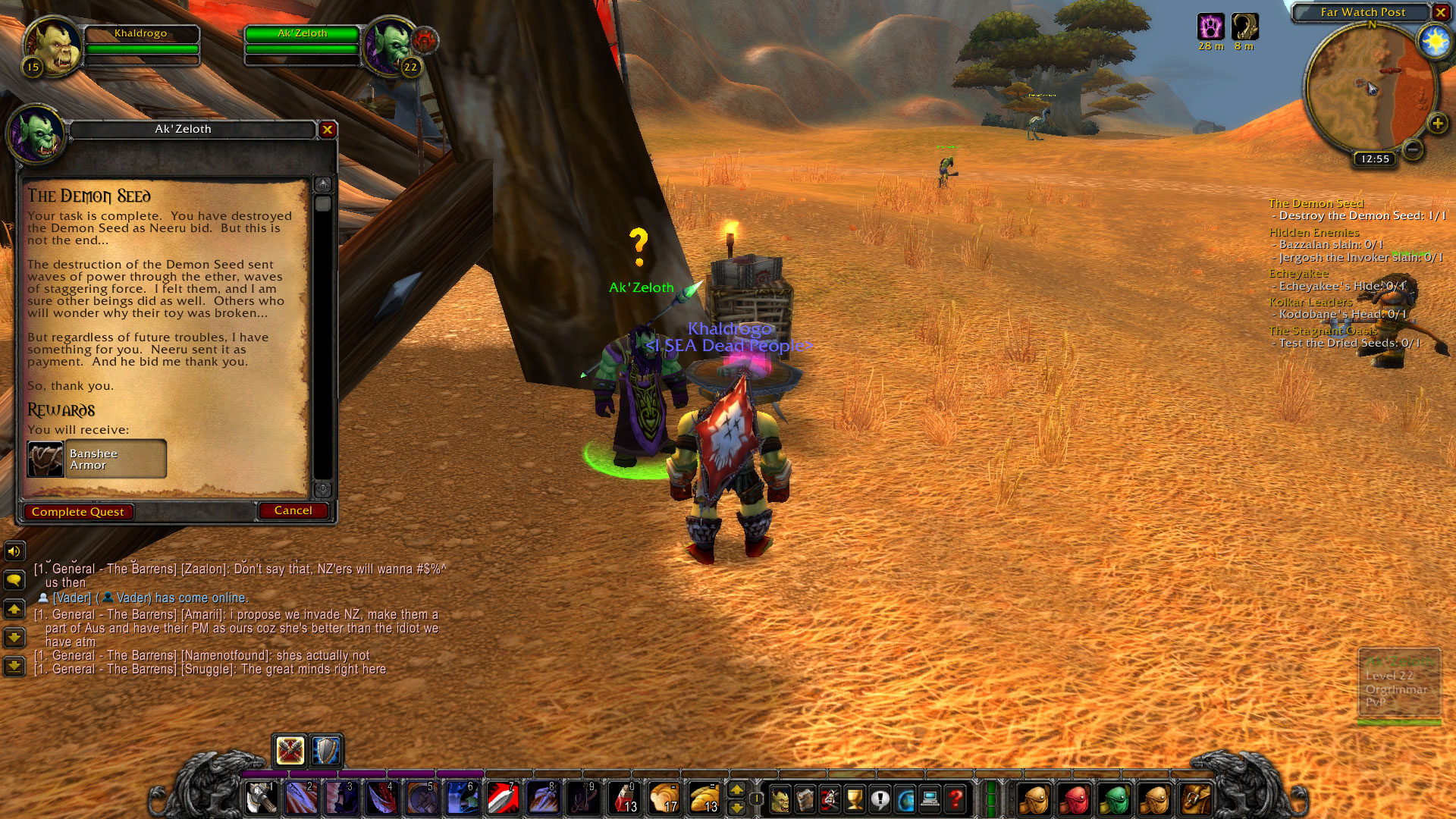 The Demon Seed (Dreadmist Peak Location) WoW Classic Guide The Demon Seed (Dreadmist Peak Location) WoW Classic Guide