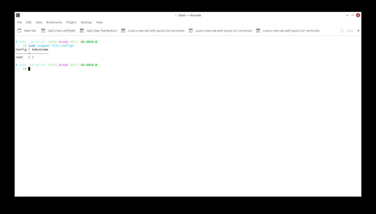 An Arch Linux Installation on a Btrfs Filesystem with Snapper for