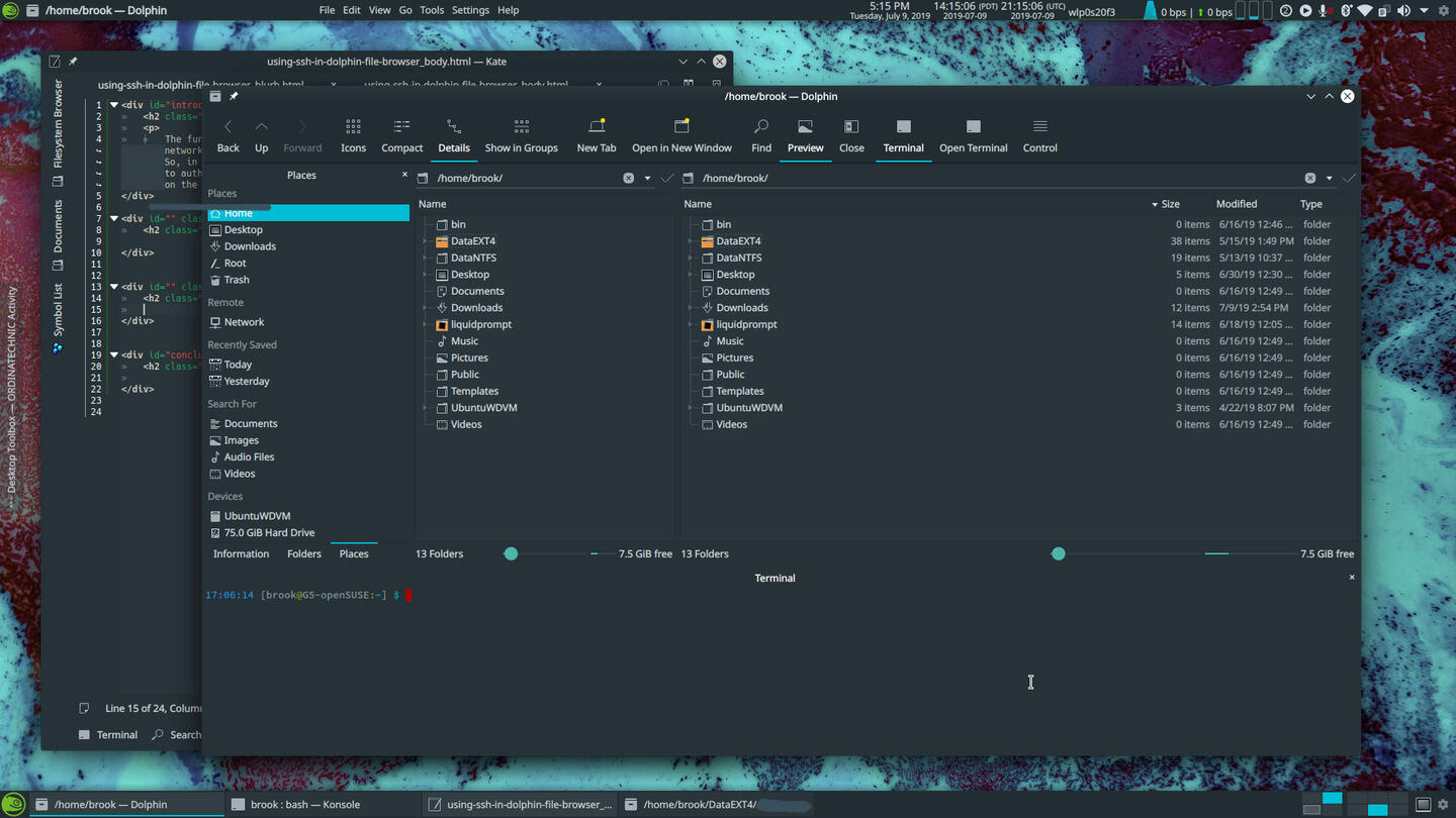 Using SSH in KDE's Dolphin File Browser ORDINATECHNIC