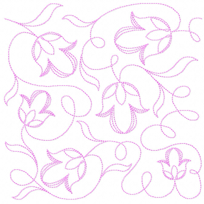 Girl Continuous Line Quilting OregonPatchWorks