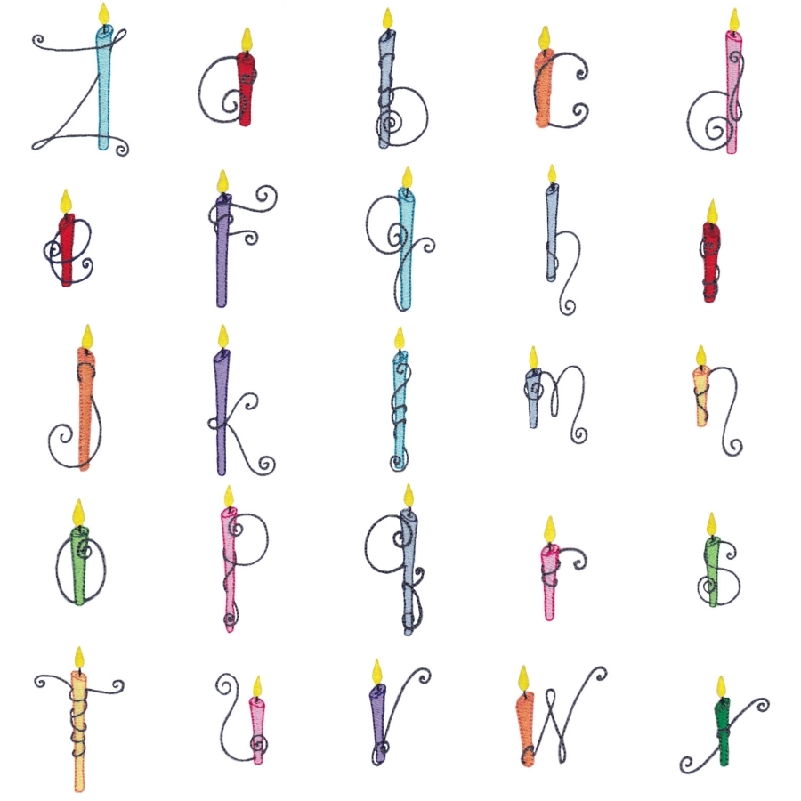 782 Birthday Candles Alphabet OregonPatchWorks