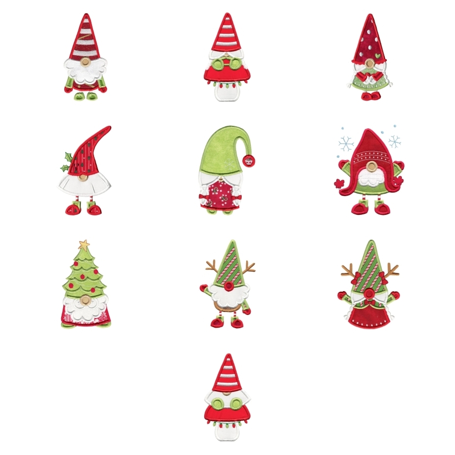 880 Christmas Gnomes Applique OregonPatchWorks