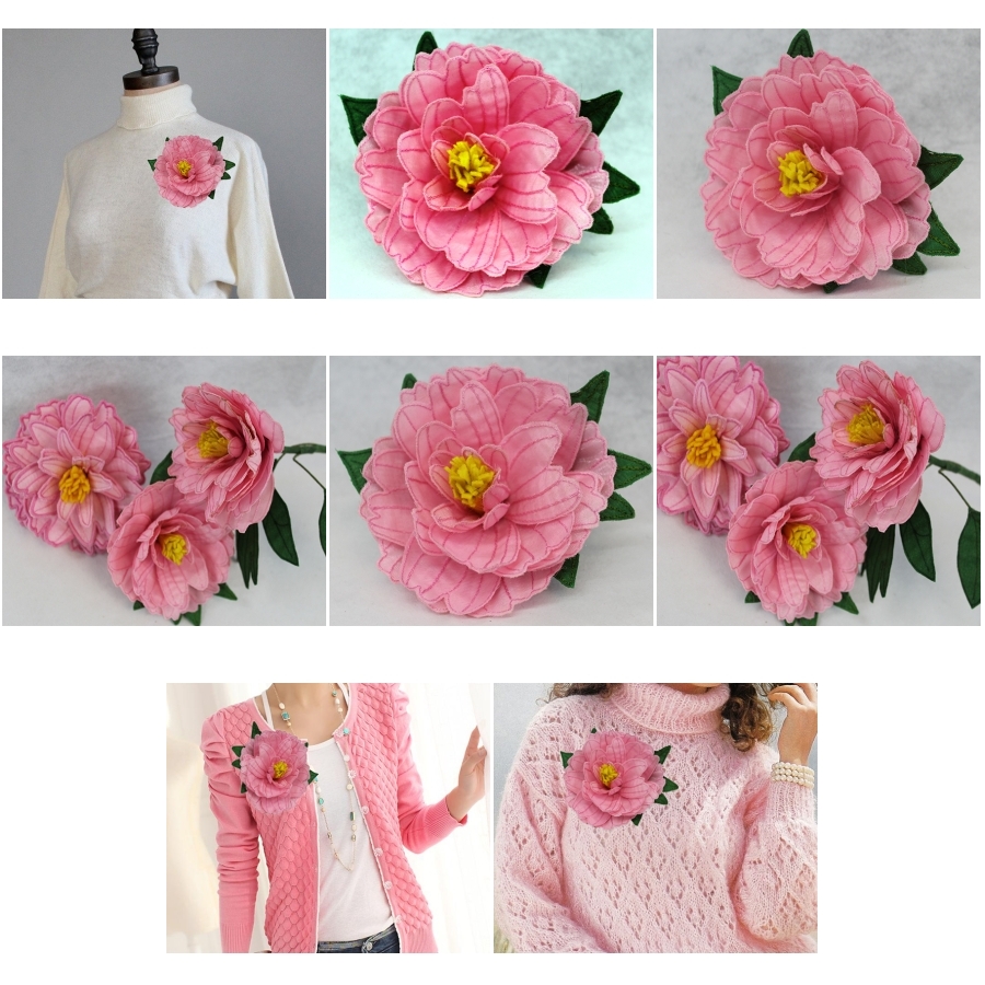 3D Peony Fabric Flower OregonPatchWorks