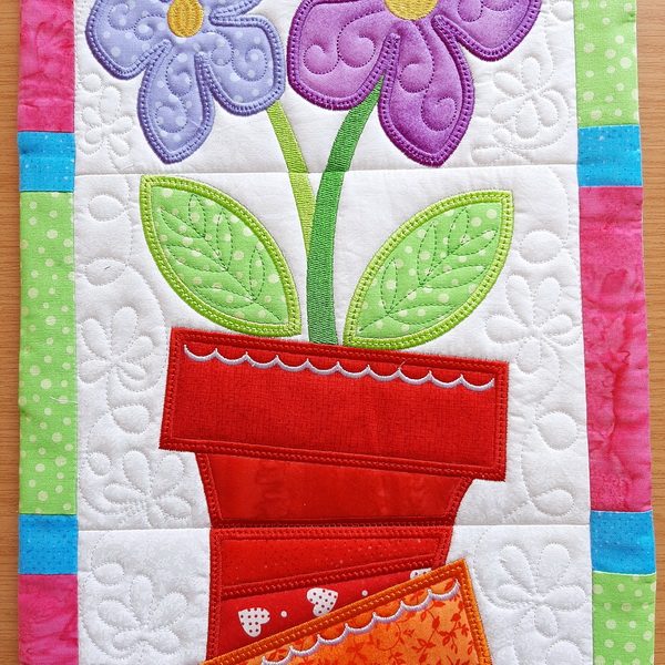 Flower Pot Stack Mini Quilt OregonPatchWorks