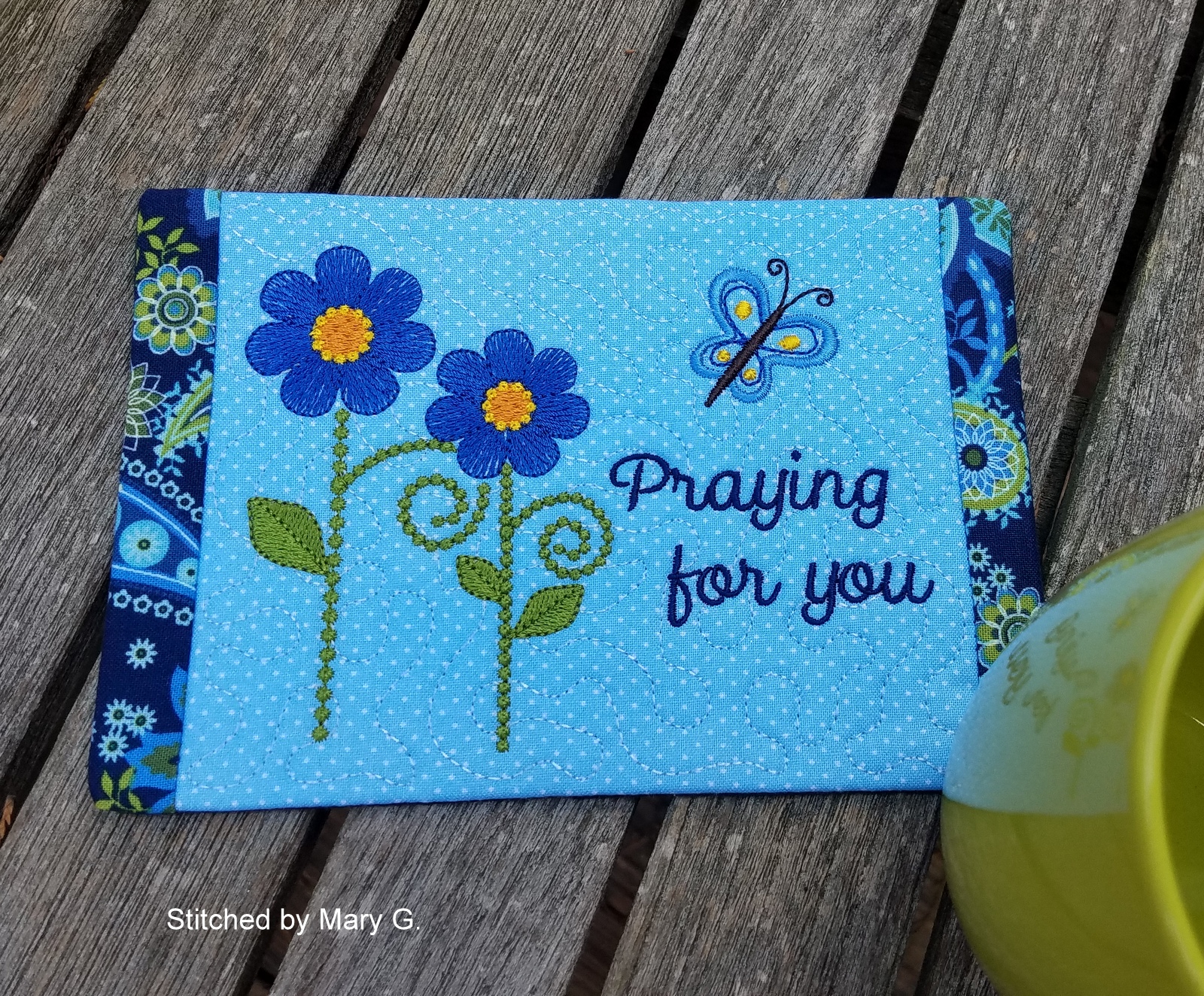 Praying For You Mug Rug OregonPatchWorks